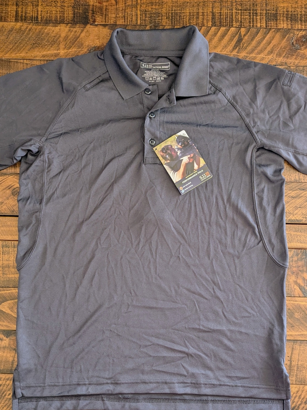 5.11 Tactical Series Polo Shirt Men's Size M Charcoal Performance Casual NWT